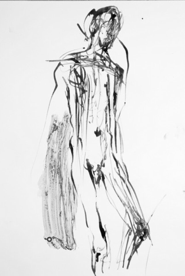 Anita Voigt: stehender Mann