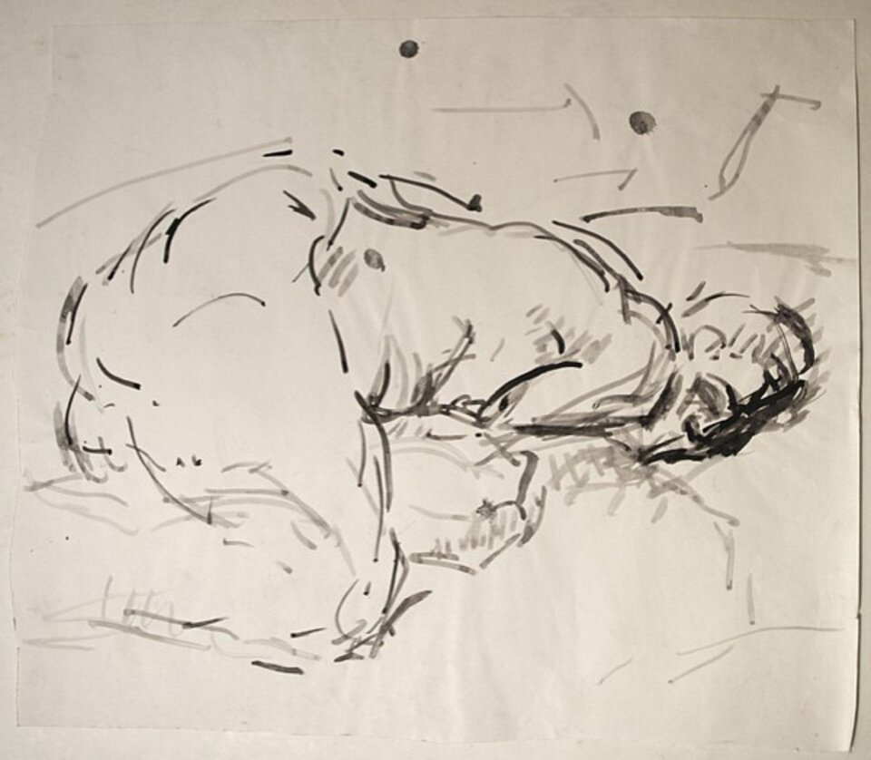Anita Voigt - Liegende auf dem Sofa