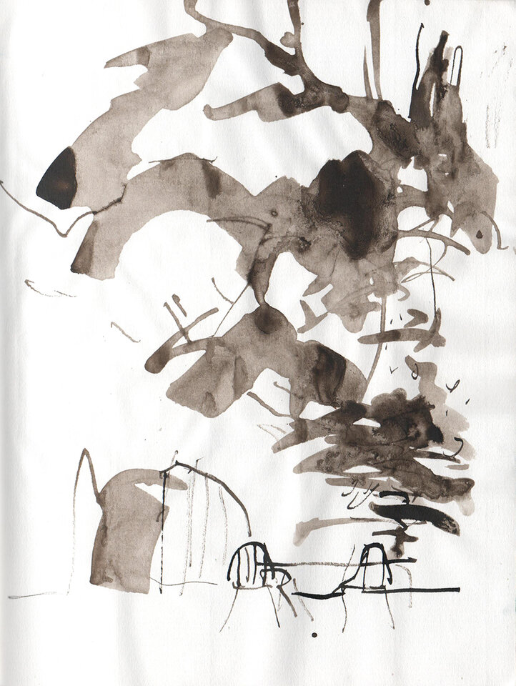 Anita Voigt: Hinter der Scheune IV, Atnaundorf